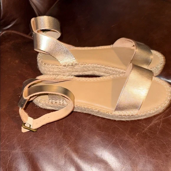 Soludos Gold Espadrille Sandals - Picture 3 of 9